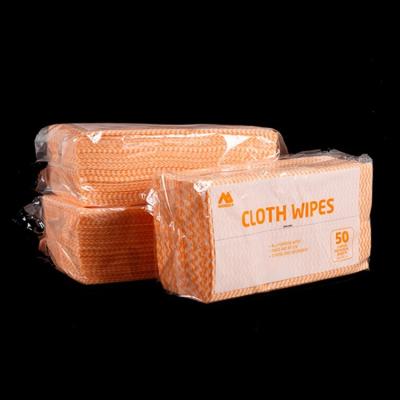 China New Disposable Cleaning Cloth Stocked Nonwoven Kitchen Hand Wiping Towel Cleaning Cloth for sale