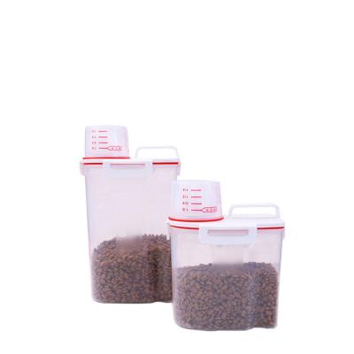 China Viable 2 in 1 Cup Cat Dog Pet Food Storage and Measuring Container for sale