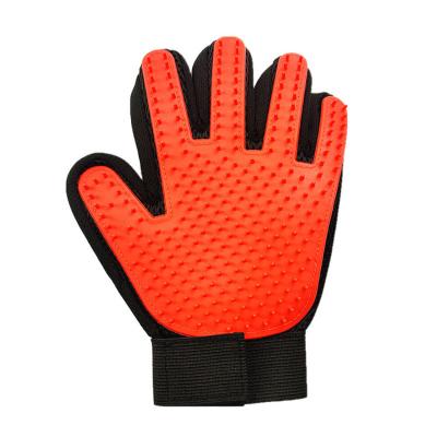 China Sustainable High Quality TPR Microfiber Pet Grooming Glove for sale