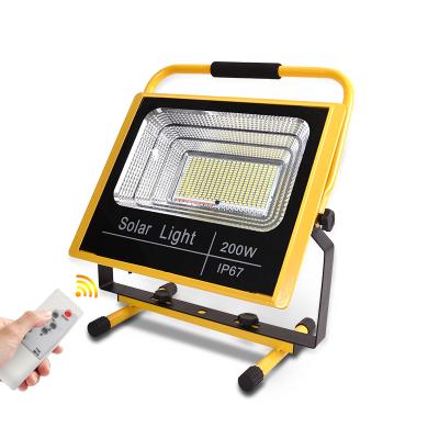 China High quality portable outdoor waterproof ip65 camping 25 40 65 100 200 watt rechargeable led flood light for sale