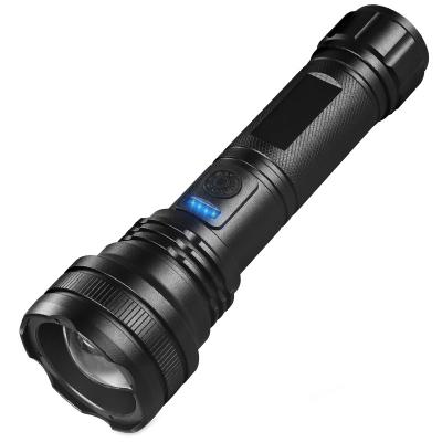 China Hot Selling Multifunctional High Power Emergency Hand Camping COB Led Flashlights Rechargeable Torch Light Search USB Luminous Acrylic Body for sale