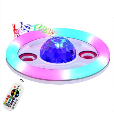 China Contemporary Music E27/B22 RGB Smart Speaker Wireless Remote Control Dimmable Colorful Indoor 36w Bulb Light for sale