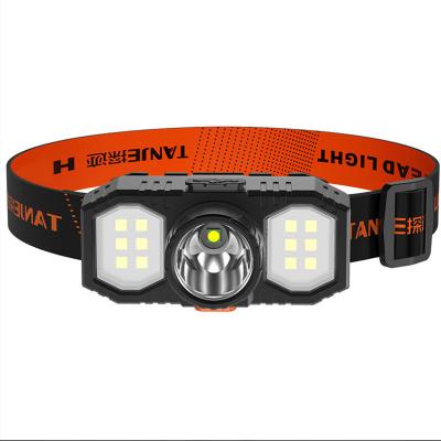 China Led Camping Headlights Mini Outdoor COB Lighting Usb Charging Head-Mounted Shine Miner's Small Head Lamp for sale