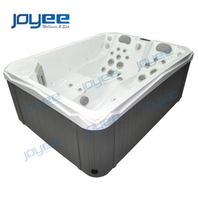 China Hot massage JOYEE style selling two people spas outdoor small size family hot tubs with whirlpool and air bubble massage function for sale