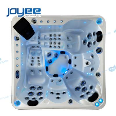 China JOYEE Modern Freestanding Outdoor Garden Outside Spa Hot Tub 5 People Bead Acrylic Outdoor Whirlpool Bathtub for sale