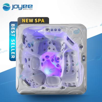 China JOYEE Hotel Villa 5 Person Balboa Bath Spa Pool 64PCS Modern Massage Jets Whirlpool Bathtub Outdoor Hot Tub With Jacuzzi Function for sale