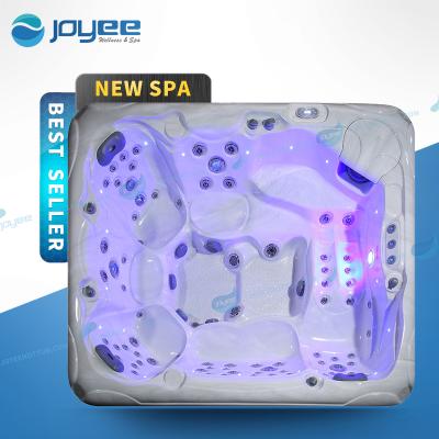 China JOYEE Modern Bathtub 7 Person Balboa Large Size Acrylic Spa Tubs Outdoor Hot Tub With Fountain for sale