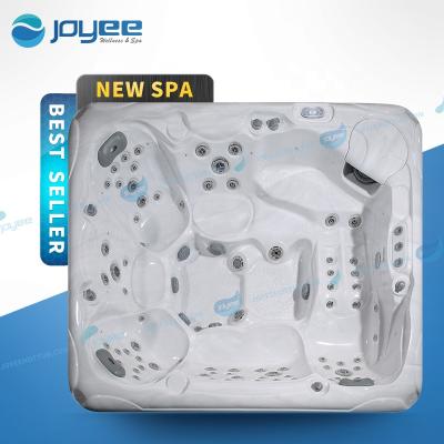 China JOYEE Large Hot Tub 7 Person Modern High Quality Stainless Steel Frame Spa Outdoor Tub With Jets Massage Hot Tubs for sale