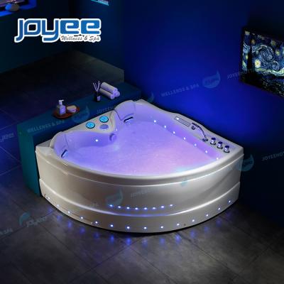 China JOYEE Heart Shape Acrylic Freestanding High Quality Bathtubs Home Relax Couples Spa Massage Whirlpool Bathtub With Cup Holder for sale