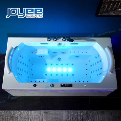 China Skirt Fashion Design Rectangle Home Use Spa Bath Whirlpool Double Side Model Bathtub (Straight Skirt) JOYEE New Modern Small 2 Person for sale