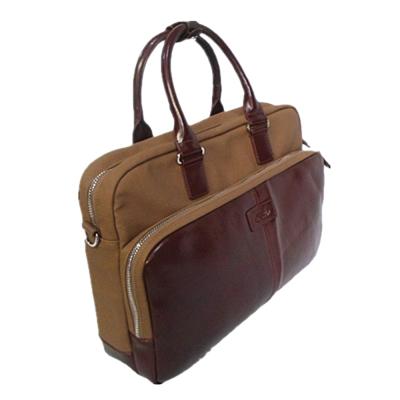 China Custom good quality brown genuine leather men's briefcase soft leather briefcase with hot sale laptop breifcase à venda