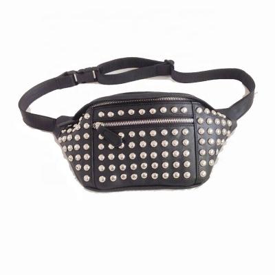 China 2021 New Water Proof Sport Fashion PU Women Waist Bag Good Quality Studded Bag for sale