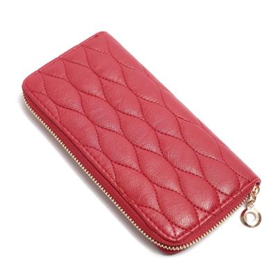 China Fashion Multicolor Luxury Designer Long Women Wallet Zipper Coin Purse Card Holder PU Leather Female Wallet for sale