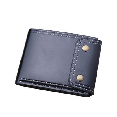 China Men's Fashion PU Wallet Men's Wallet Leather Card Holder Clutch Credit Card Money Purses Holders Men's Wallet Money Short Coin Purse change for sale