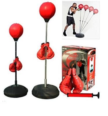 China PU Leather Free Boxing Ball Punch Reflex Bag With Gloves Hand Pump Adjustable Waist for sale