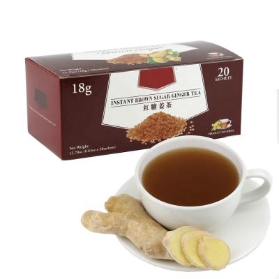 China Tea Drinks Brown Instant Sugar Ginger Drink, 18gx20'sx40boxes/ctn OEM, Ginger Tea with Brown Sugar, Brown Sugar Ginger Granule 1961 for sale