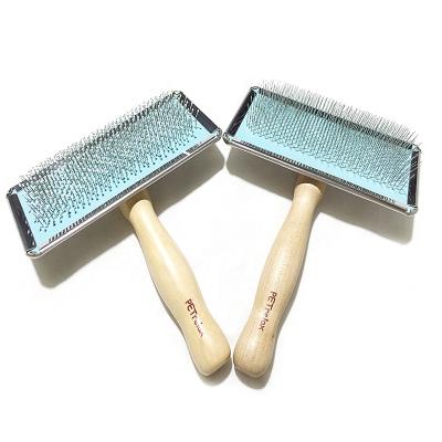 China Viable High Quality Wooden Dog Throwing Pet Grooming Brush Pet Grooming Brush for sale