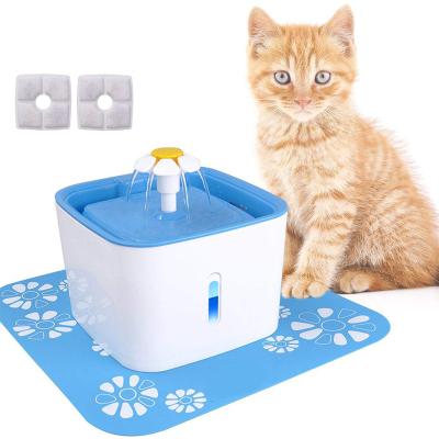 China Automatic Pet Water Dispenser with 3 Replacement Filter Automatic Cat Water Fountain Pet Water Fountain with Silicone for sale