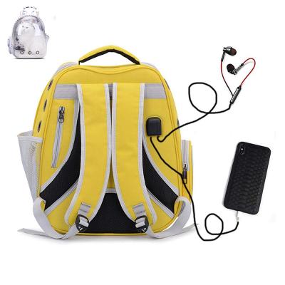 China USB Pet Travel Bubble Backpack Space Capsule Viable Backpack Cat Carrier Bag for sale