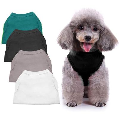 China Viable Comfy Summer Dog Shirts Beach Wear Apparel Dog Shirts Puppy Clothes For Small Dogs Boy Pet T-shirts Doggie Vest for sale