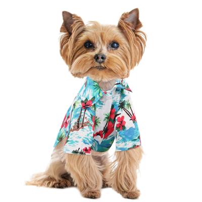 China Viable Manufacturing Factory Dog Camp Dog Shirt Pet T-shirt Dog Lapel Hawaiian T-Shirts for sale