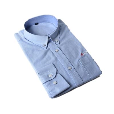 China Long Sleeeve Altenzo Shirt Promotional Materials Mid Length Shirt 100% Blue Combed Cotton Long Sleeve Mens Shirts for sale