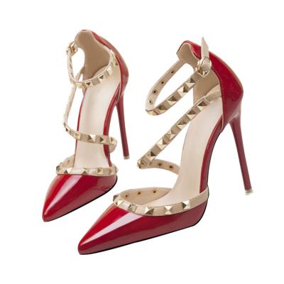 China Women's Stiletto Shoes High Heels Solid Color New Summer Style Anti-skid Women's Sandals for sale