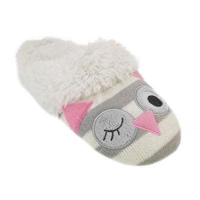 China Fashion Trend Cute Cartoon Animal Pattern Plush Cotton Indoor Soft Bottom Slippers for sale