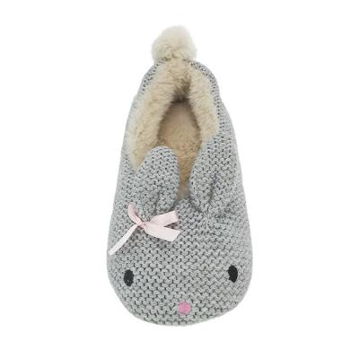 China Cute Plush Winter Flat Children's Slippers Cotton Rabbit Home Indoor Shoes for sale