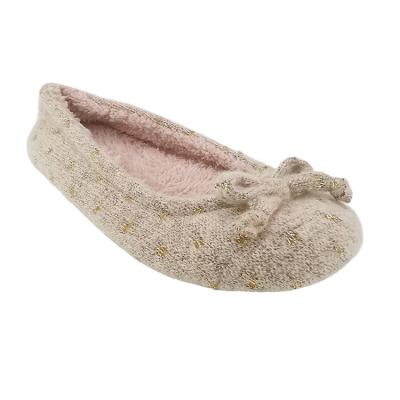 China Flat Slippers Knitting Cotton House Slippers for sale