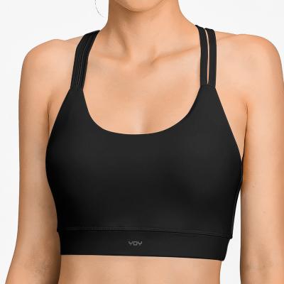 China Custom LOGO Sexy Cross Back High Quality Fitness Sports QUICK DRY women's bras plus size yoga crop top sports bra for sale