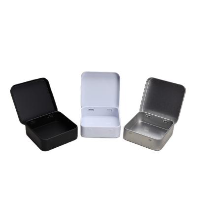 China Small Eco-friendly Square Tin Box Condom Metal Box Packing Box For Candy Jewelry for sale