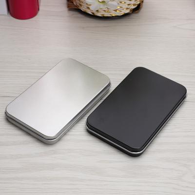 China Eco-friendly Slim Custom Metal Box Gift Card Box Cosmetic Tin Packing Case for sale