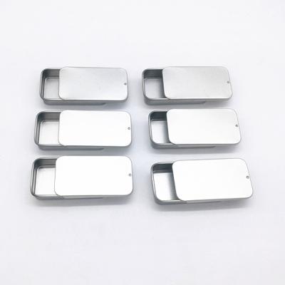 China 60x34x12mm Eco-friendly Sliding Tin Box For 10-12g Perfume Lip Balm Solid Packing Box for sale