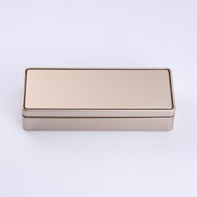 China Wholesale Rectangular Shape Chocolate Tin Box Cosmetic Square Tin Box Manufacturer Tin Storage Box for sale