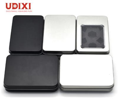 China 6 Styles Udixi Metal Box For DND Dies 7 PC Die Set Metal Tin Customizable RPG Die Box for sale