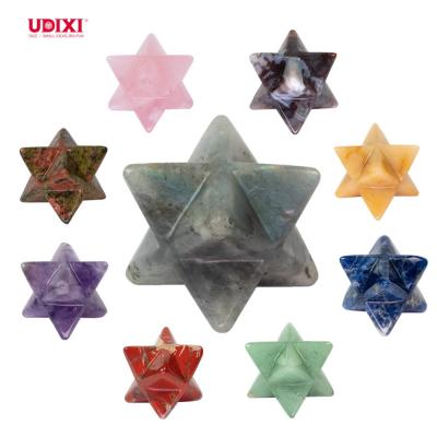 China Europe Udixi Merkaba Star Crystal Quartz Gemstone Semi Precious Craft For Fengshui Faith Healing Treatment Stone Char for sale