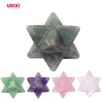 China Europe Udixi Merkaba Star Quartz Hand Carved Gemstone Semi-precious Craft For Fengshui Gift Healing Treatment Stone for sale