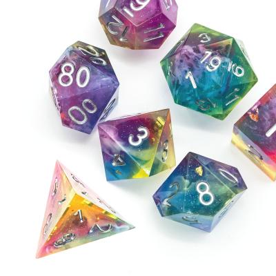 China Polyhedral Resin Udixi Resin Cutting Edge Dies DND RPG Color Mix Glitter Dies for sale