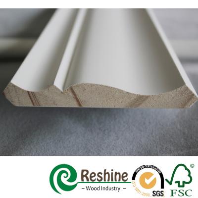 China door & Window Trim Primed Common Wood Finger Ceiling Crown Moldings for sale