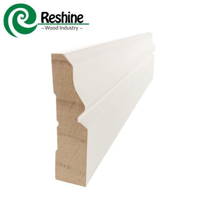 China door & Common White Window Trim FJ Primer Skirting Wood Baseboard Molding for sale