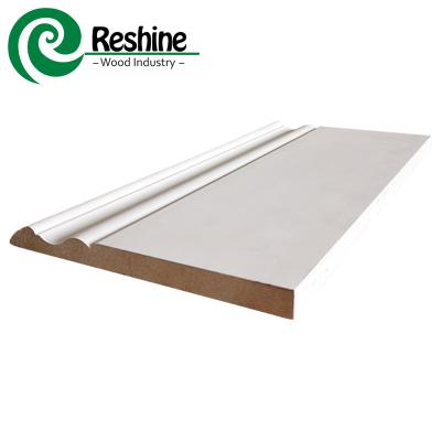 China Modern Wholesale White Primed MDF Baseboard Molding For House Decoration for sale