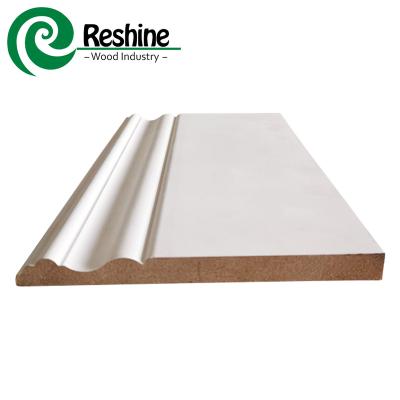 China Modern Hot Sale Decorative MDF Wall Baseboard Primed Molding for sale