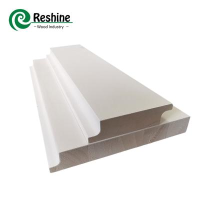 China Perfectly Sanding White Primed Wood Poplar Shutter Profile Manufacturer for sale