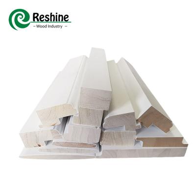 China Perfectly Sanding White Primed Poplar Window Shutter Wood Components for sale