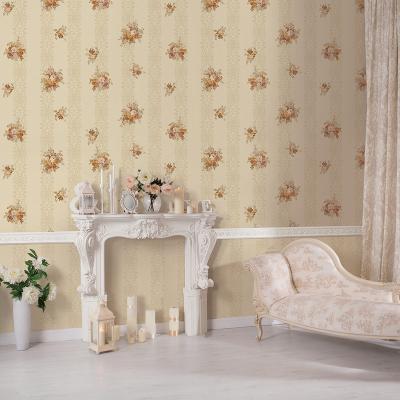 China European Floral Design 106 Cm Beautiful European PVC Wallpaper For Bedroom for sale