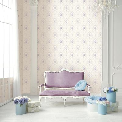 China Modern European Floral Design 106cm PVC Room Wallpaper For Girls for sale