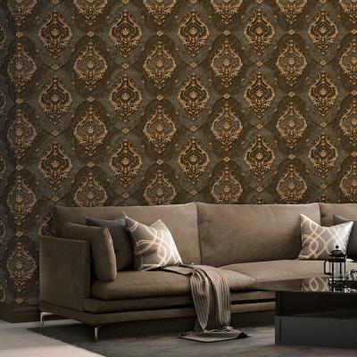 China Traditional Damask Design 1.06m PVC Arabic Style Wallpaper for sale