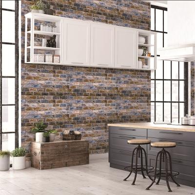 China 3D Brick Modern Design 106 Cm PVC Waterproof Wallpaper For Kitchen for sale