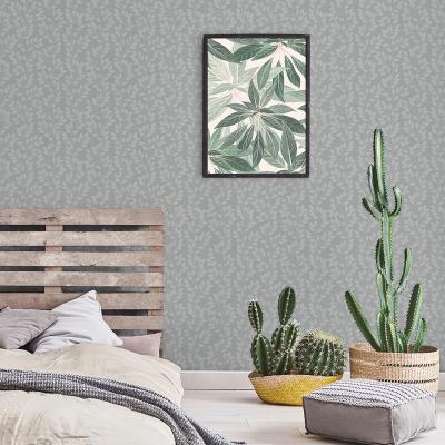 China Contemporary Leaves Design Nonwoven Bedroom Wallpaper Designs for sale